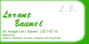 lorant baumel business card